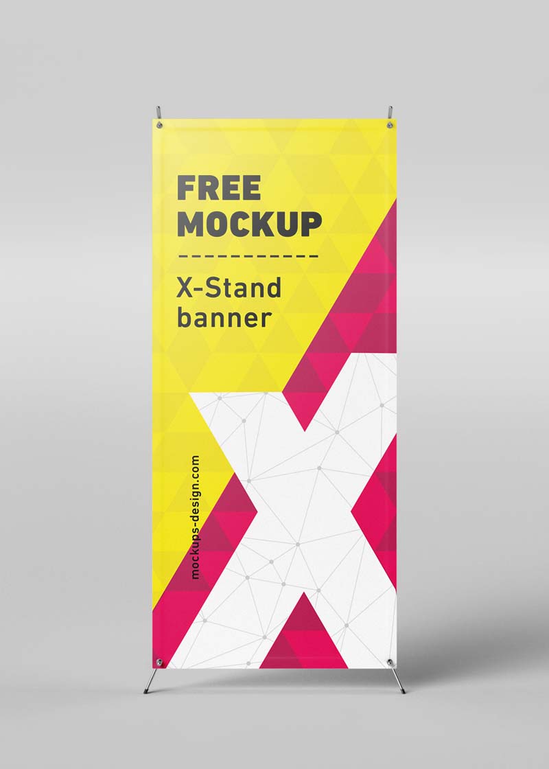 Download Roll Up Banner Mockup Free PSD