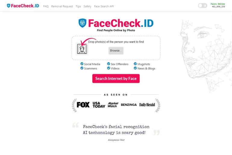 FaceCheck ID: Search for People Online by Photo